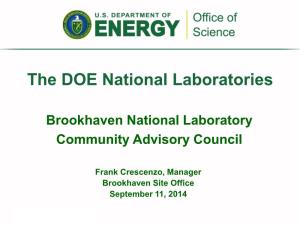 The DOE National Laboratories