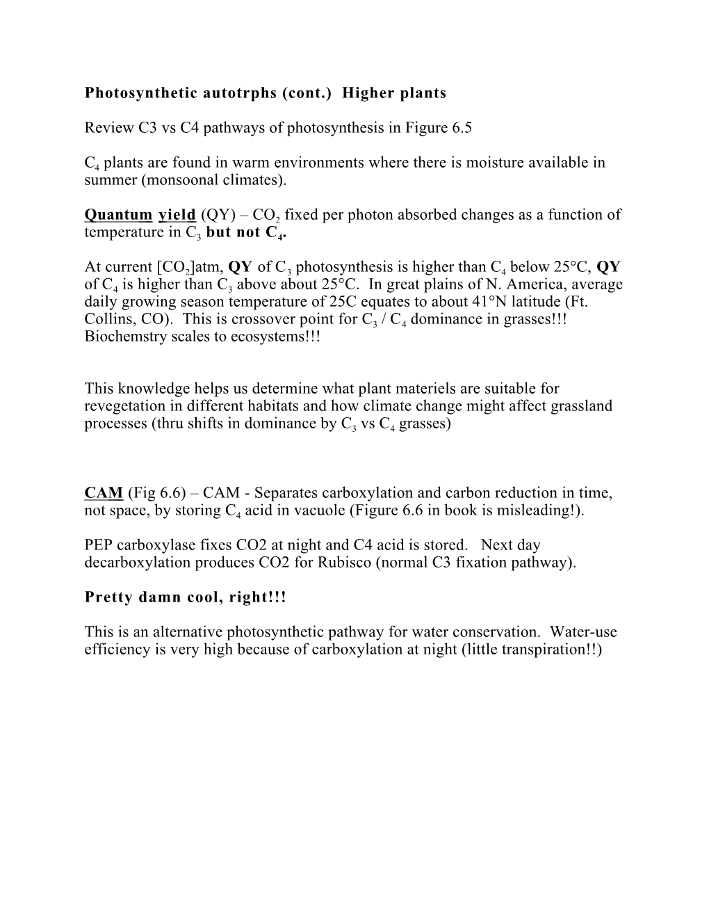 Higher Plants Review C3 Vs C4 Pathways of Photosynthesis In