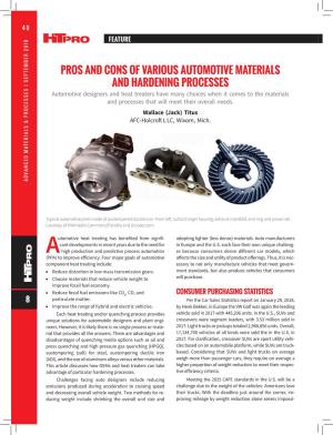 Pros and Cons of Various Automotive Materials And