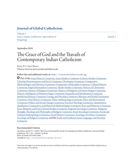 The Grace of God and the Travails of Contemporary Indian Catholicism Kerry P