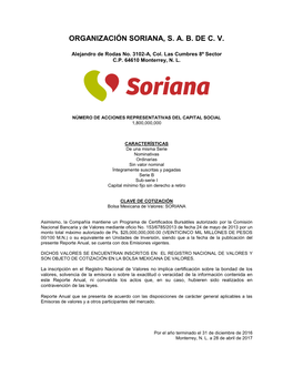Organización Soriana, S. A. B. De C. V