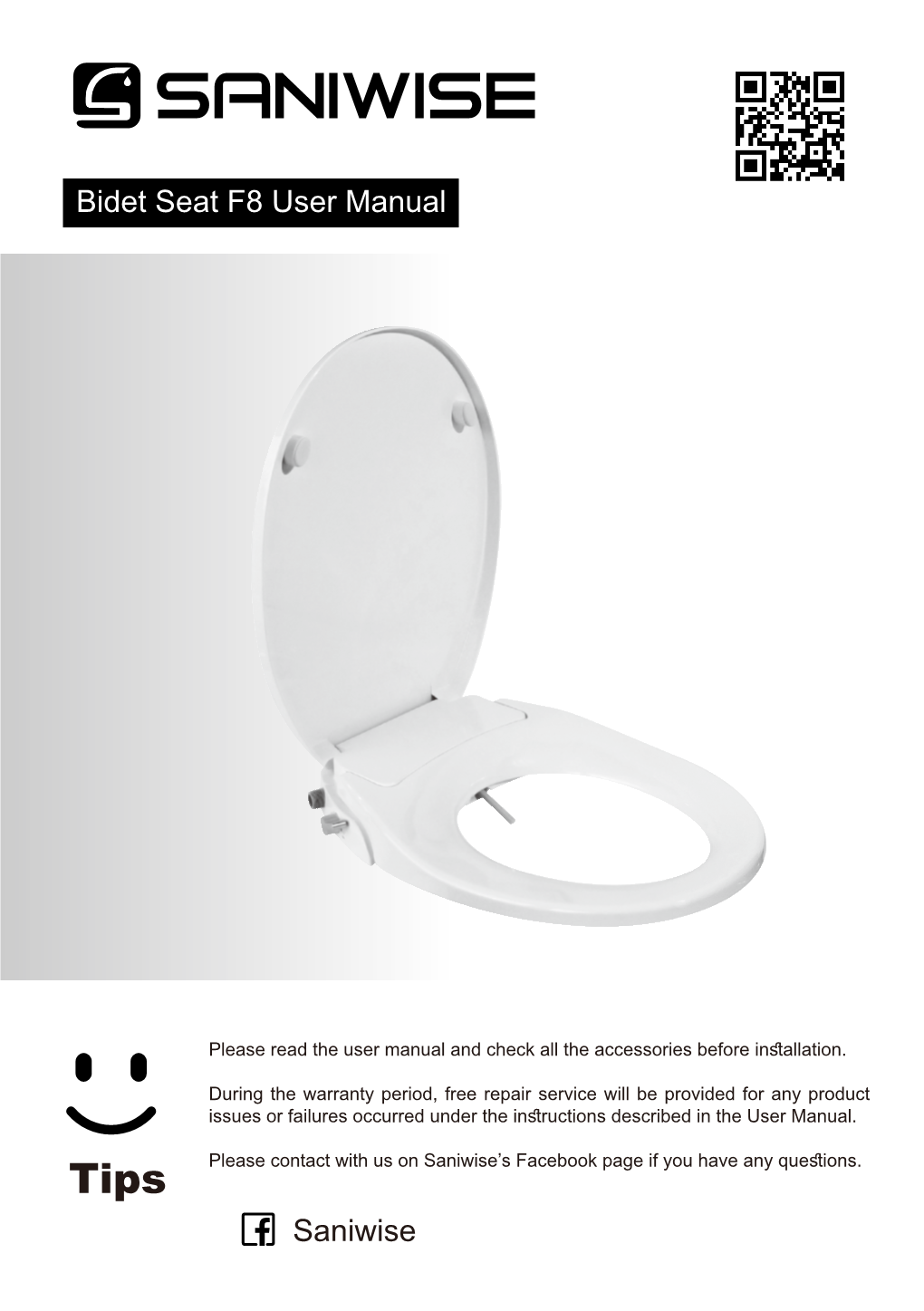 Bidet Seat F8 User Manual Saniwise