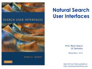 Natural Search User Interfaces