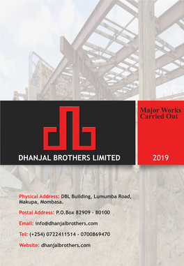 Dhanjal Brothers Limited 2019