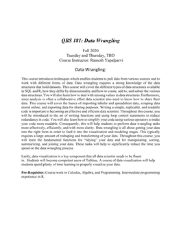 QBS 181: Data Wrangling