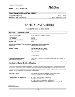 Section 2. Hazards Identification