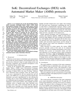 Decentralized Exchanges (DEX) with Automated Market Maker (AMM) Protocols