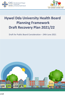 Hywel Dda University Health Board Planning Framework Draft Recovery Plan 2021/22