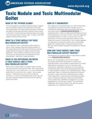 Toxic Nodule and Toxic Multinodular Goiter
