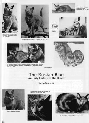 The Russian Blue an Early History of the Breed