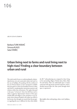 Finding a Clear Boundary Between Urban and Rural