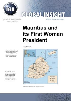 Mauritius and Its First Woman President