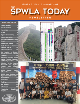 Spwla Today Newsletter