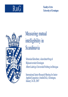 Measuring Mutual Intelligibility in Scandinavia