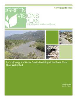 23. Hydrology and Water Quality Modeling of the Santa Clara River Watershed