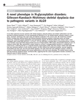 Gillessen-Kaesbach–Nishimura Skeletal Dysplasia Due to Pathogenic Variants in ALG9