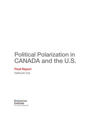 Political Polarization in CANADA and the U.S