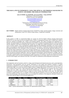 Using the Optical and Thermal Dais Bands to Survey and Model the Surface Temperature