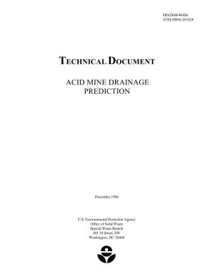 Acid Mine Drainage Prediction
