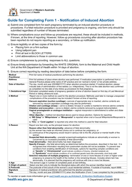 Guide for Completing Form 1