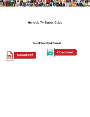Honolulu Tv Station Guide