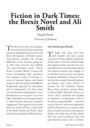 The Brexit Novel and Ali Smith Harald Pittel (University of Potsdam)