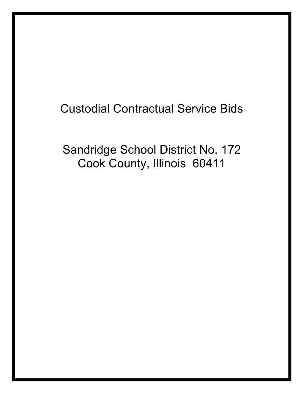 Custodial Contractual Service Bids