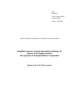 Simplified Customer-Oriented Information Technology for Railways in Developing Countries: the Experience of Tanzania Railways Corporation