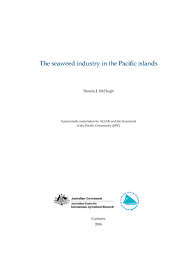 The Seaweed Industry in the Pacific Islands