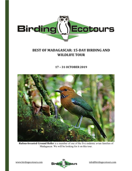 Best of Madagascar: 15-Day Birding and Wildlife Tour