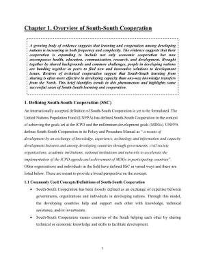 Chapter 1. Overview of South-South Cooperation