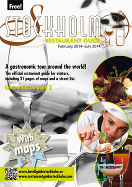 A Gastronomic Tour Around the World! Content List on Page 3