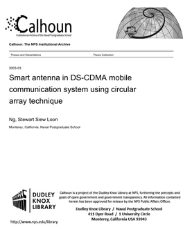 Smart Antenna in DS-CDMA Mobile Communication System Using Circular Array Technique