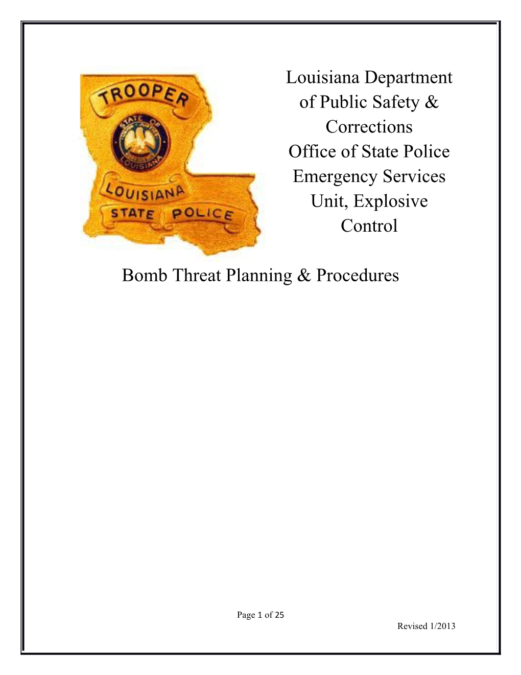 Louisiana Department of Public Safety & Corrections