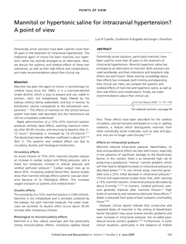 Critical Care and Resuscitation • Volume 11 Number 2 • June 2009 151 POINTS of VIEW