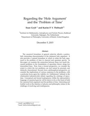 Regarding the 'Hole Argument' and the 'Problem of Time'