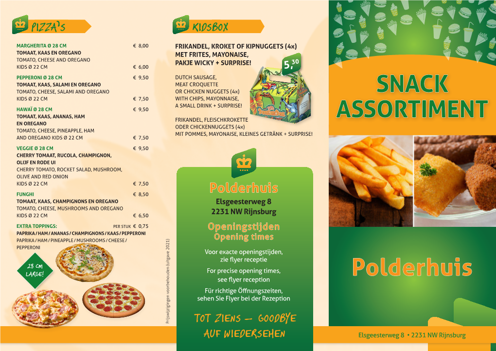 SNACK ASSORTIMENT Polderhuis