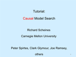 Tutorial: Causal Model Search