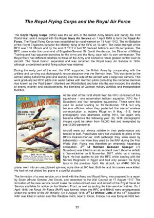 The Royal Flying Corps and the Royal Air Force