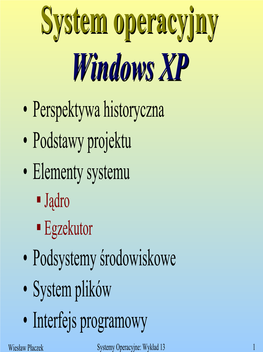 Systemy Operacyjne