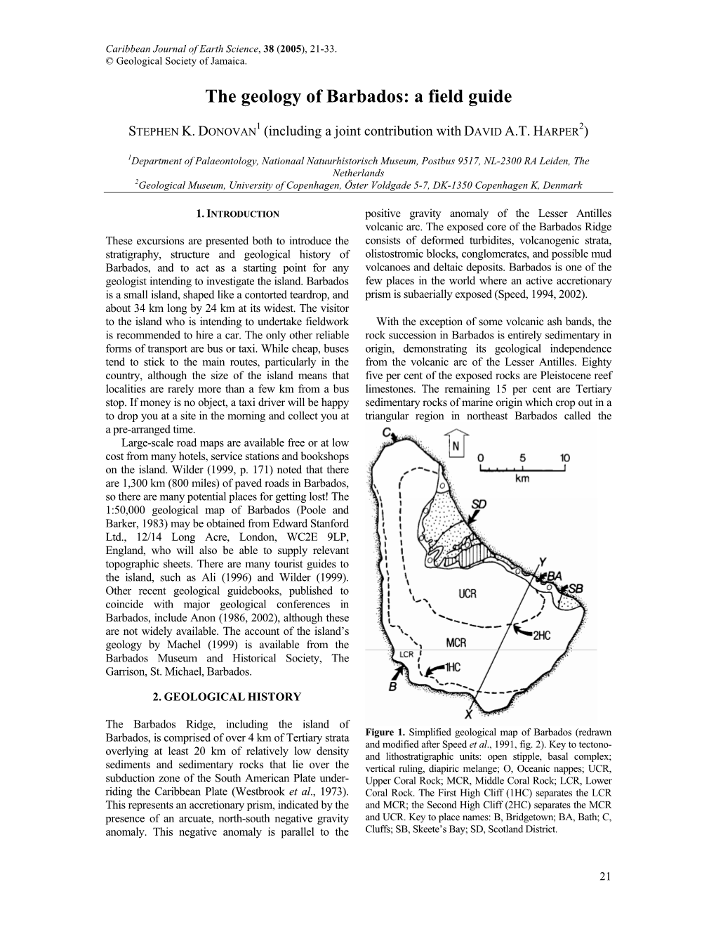 The Geology of Barbados: a Field Guide