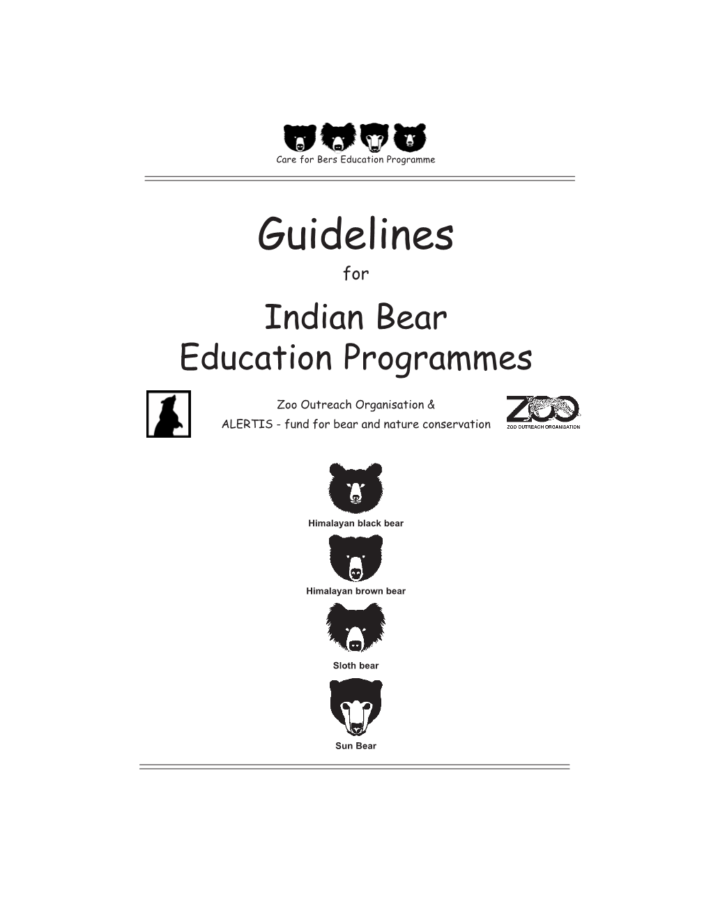 Guidelines for Indian Bear Education Programmes