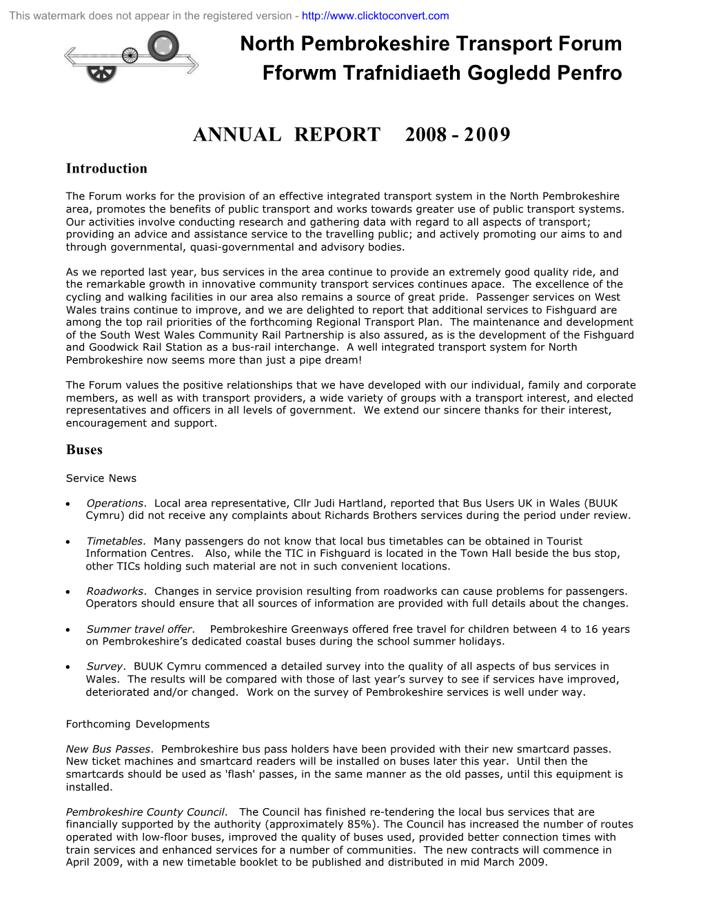 Annual Report 2008 - 2009