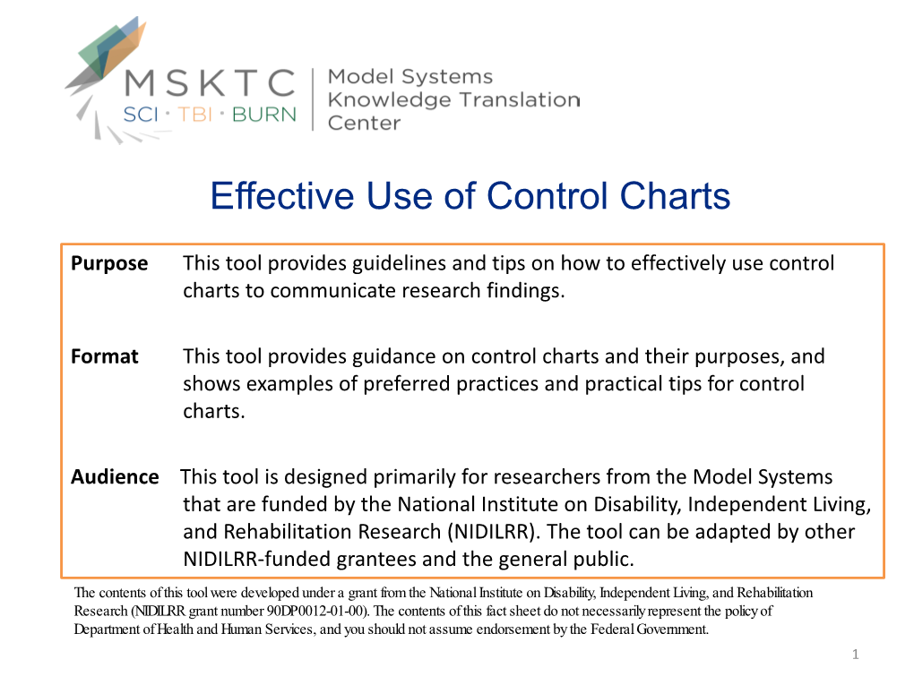 Effective Use of Control Charts