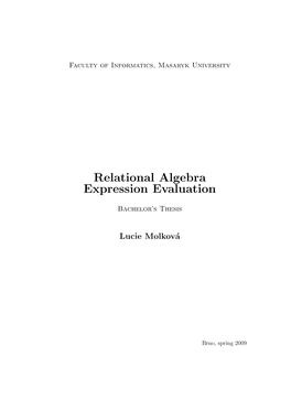 Relational Algebra Expression Evaluation