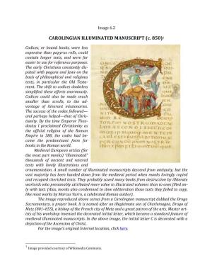 CAROLINGIAN ILLUMINATED MANUSCRIPT (C. 850)1
