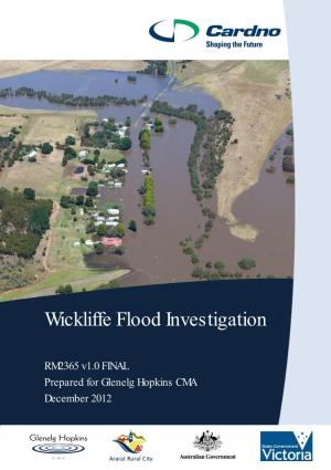 2013 Wickliffe Flood Investigation