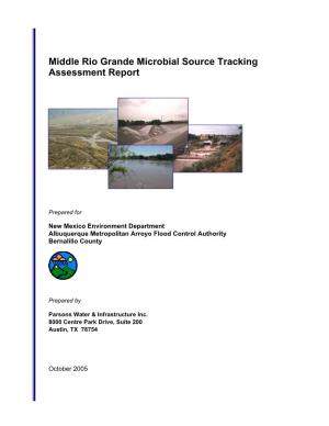 Middle Rio Grande Microbial Source Tracking Assessment Report