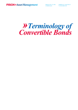 Terminology of Convertible Bonds