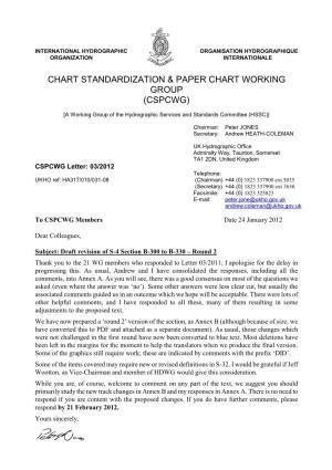Chart Standardization & Paper Chart Working Group